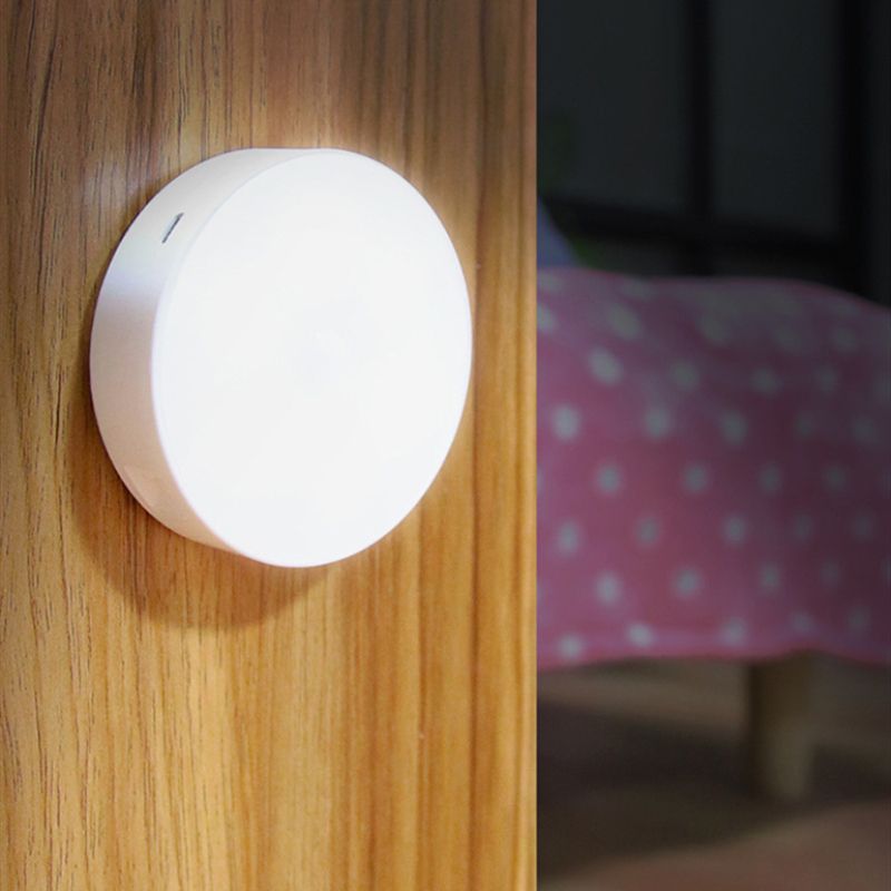 1PC LED Motion Sensor Night Light Wireless Recharge Human
