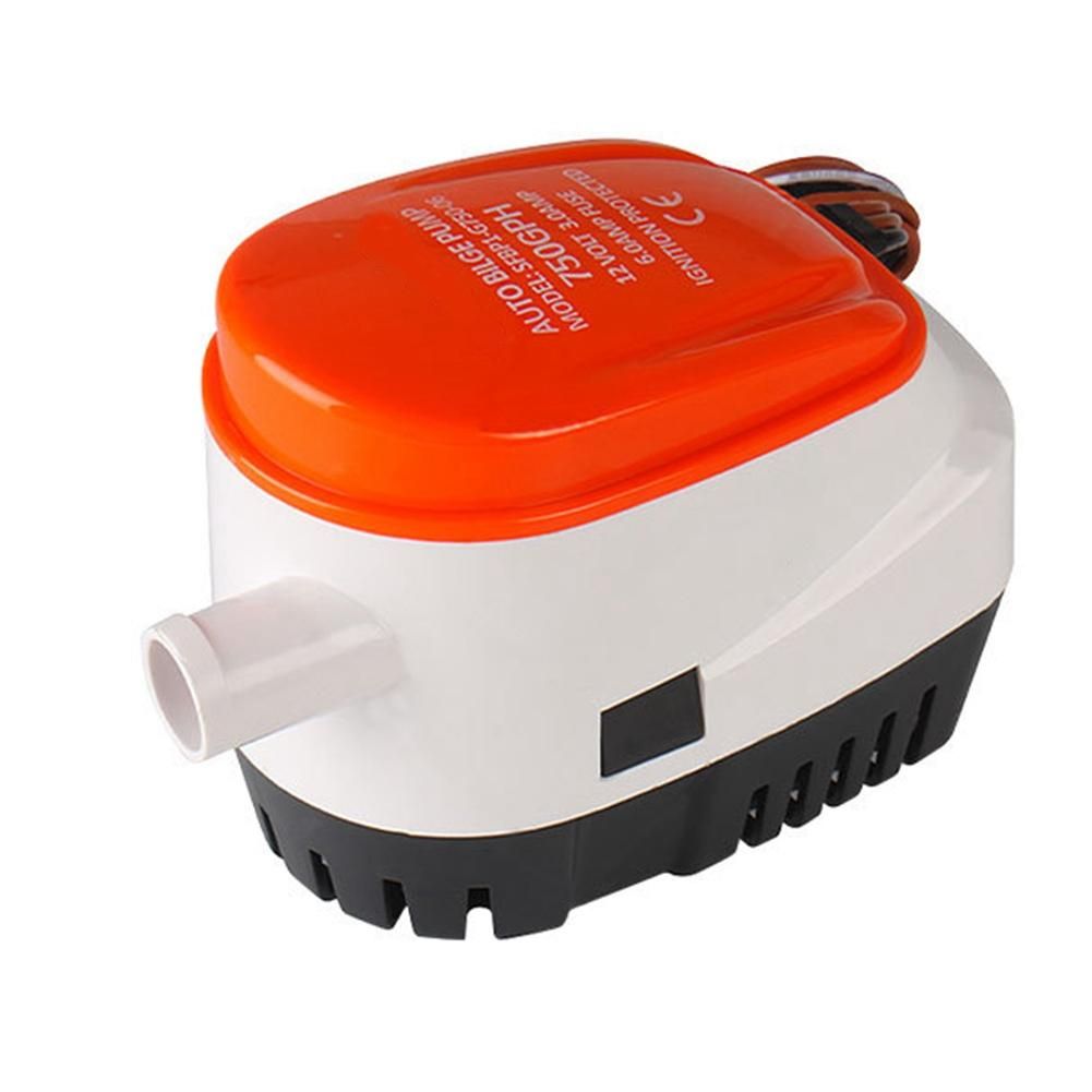 12V DC Bilge Pump Fully Automatic Switch Electric Small Submersible Pump 750GPH Big Flow Drainage Pump