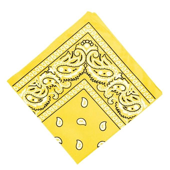 Novelty Double Sided Print Bandana Scarf Head Wrap Light Yellow