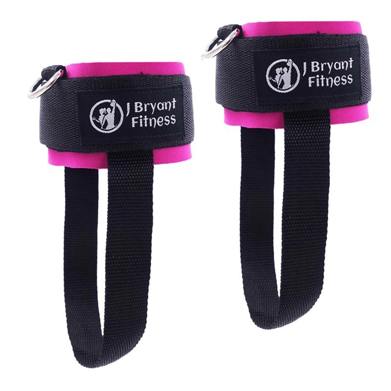 1 Pair Fitness Exercise Resistance Band Ankle Ss Cuff For Cable Machines Ab Leg-Purple