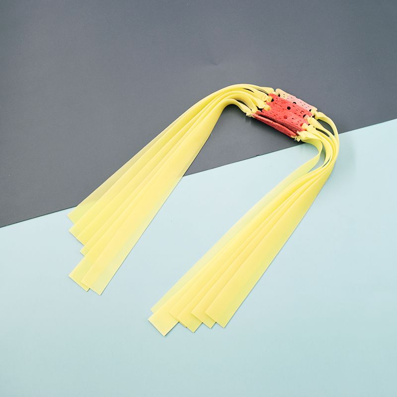 6PCS Thickness 0.5mm-0.75mm Flat Slingss Hunting Rubber Band  Natural Latex Elastic-6PCS 0.65 Mm
