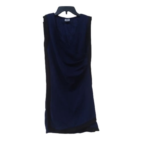 Young Women's Short Dress- Navy Blue With Black Sided