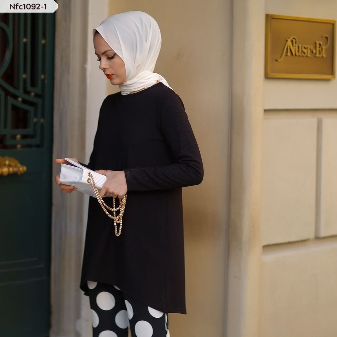Plus Size Oman Islam Arab Long Tops Abaya Dubai Turkey Islamic Muslim-black
