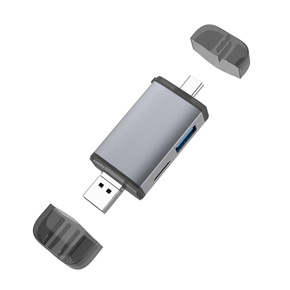 6 In 1 Card Reader USB Type-C Micro USB   USB 2.0 Combo To