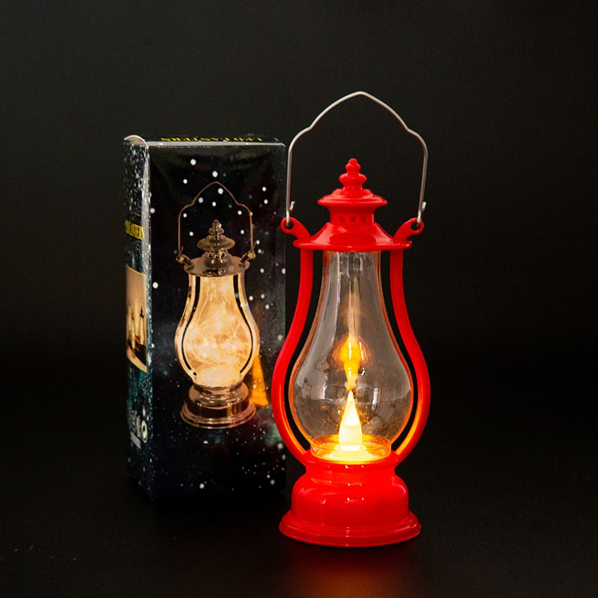 LED Candle Hanging LED Lantern Lamp Red