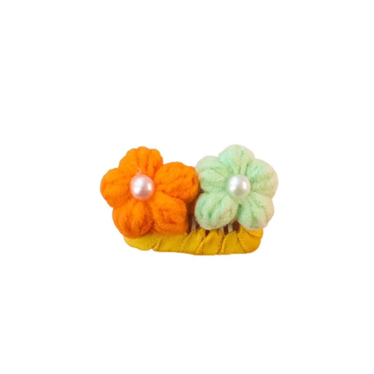 Dog Hairpin Cute Floral Dogs Hair Clip Yellow