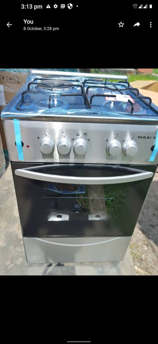 GAS COOKER 50X50(3 BURNER +1 ELECTRIC) INOX