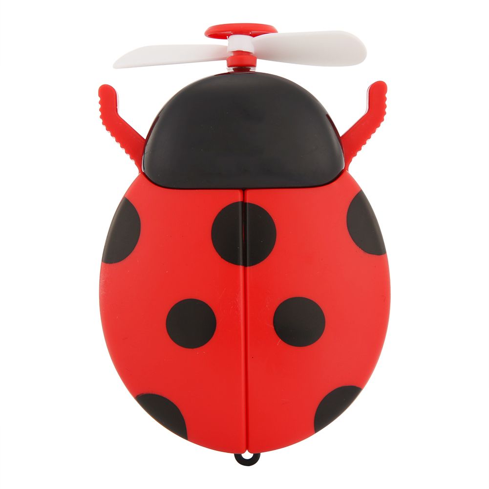 Makeup Tool Folding Mirror Fan Rechargeable LED With Cosmetic Beauty USB Cartoon Portable Light Mini Handheld 5W Ladybird