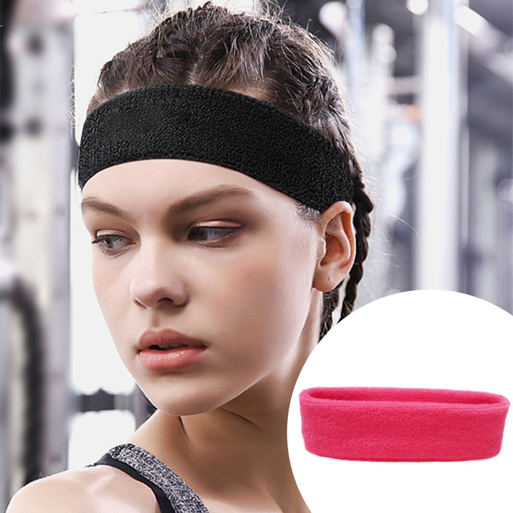 Sweatbands Stretchable Towel Hair Band SPA Headband For Salon Red