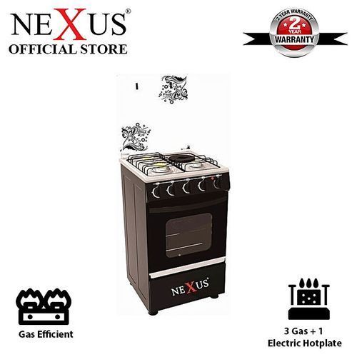 4-Burner Gas Cooker -NX-5055B (3 + 1) - Black