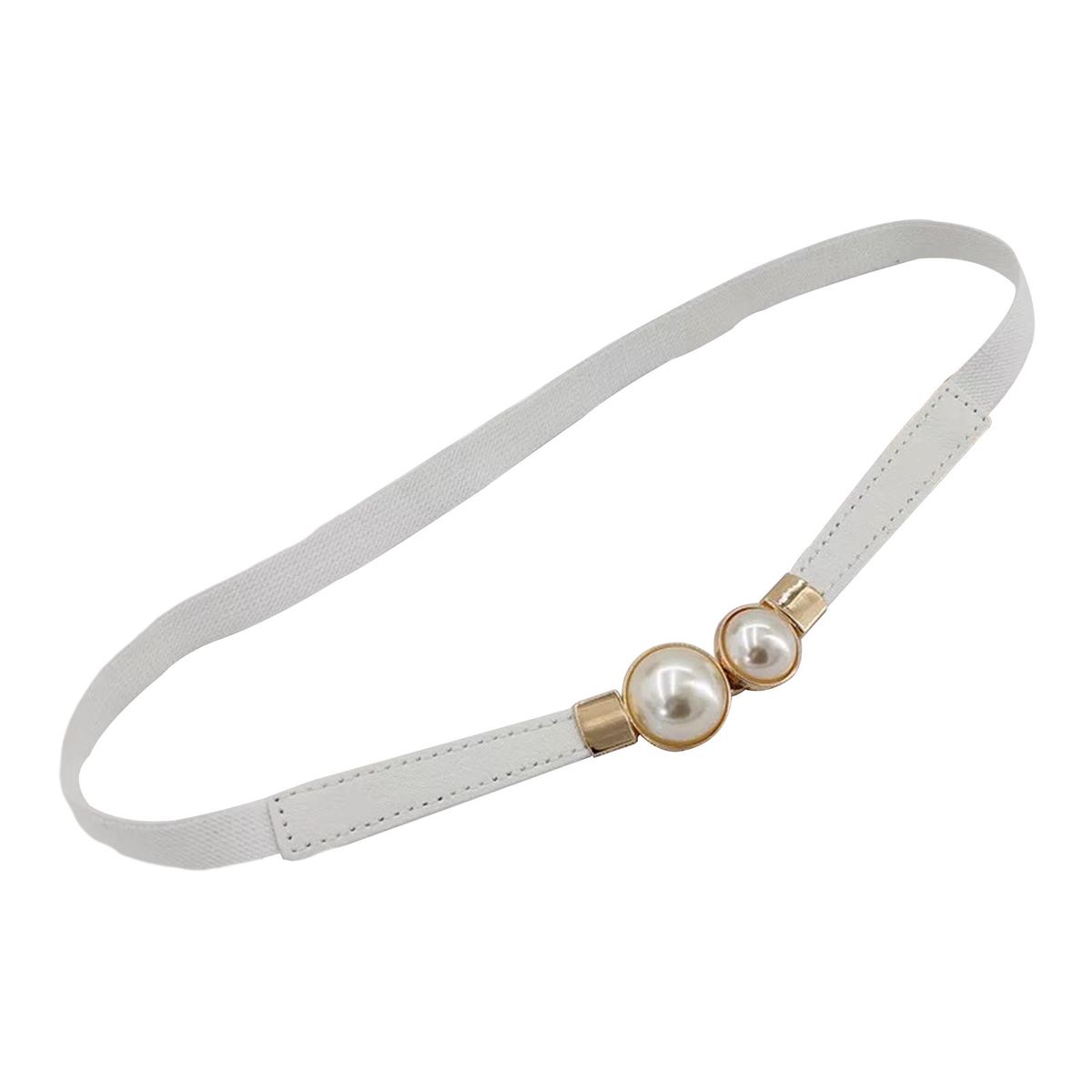 Elastic Ladies Belt Chain Waist Wedding Dress White