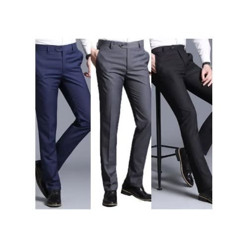 Suit Trousers -  3 In 1 - Black - Navy Blue And Ash
