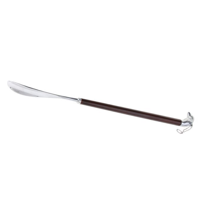 Long Metal Shoe Horn For All Size Shoe Boots With Cute Dolphin Silver