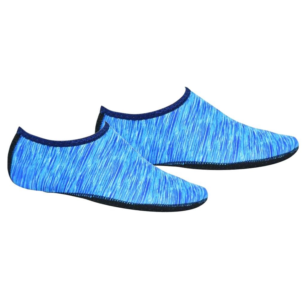 Lightweight Water Shoes Rubber Sole Women Men Kids  Socks Blue Xl