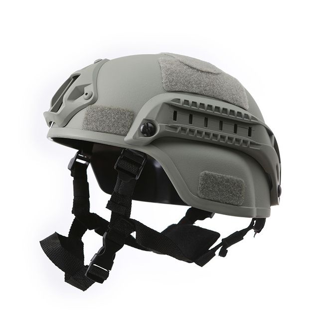 Sports Safety Paintball Helmet Tactical Airsoft Helmet Outdoor Riding Protect Equipment ABS Bicycle Motorcycle Helmet MtbHelmet(#Gray)