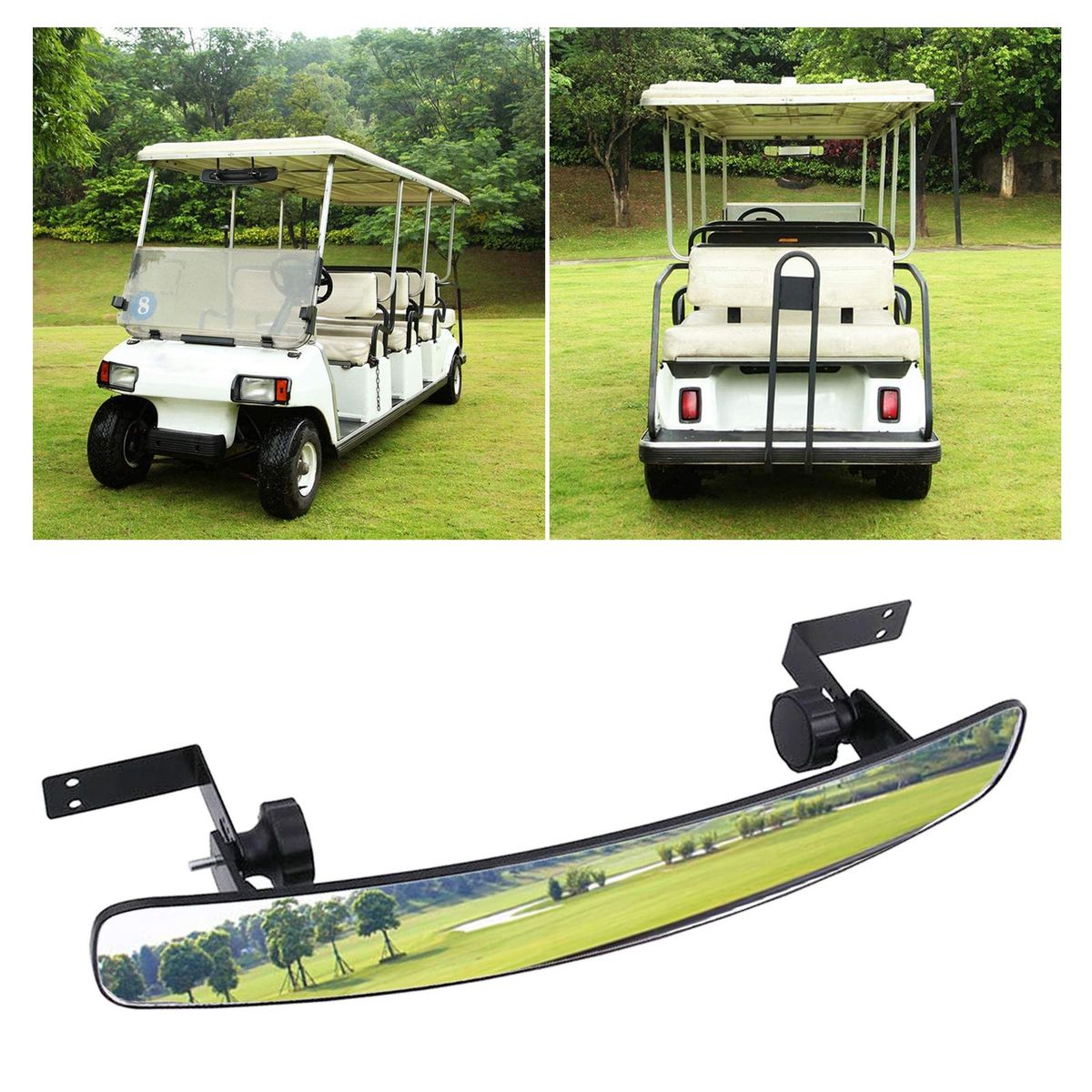 Golf Cart Accessories Wide Angle  Convex Mirror