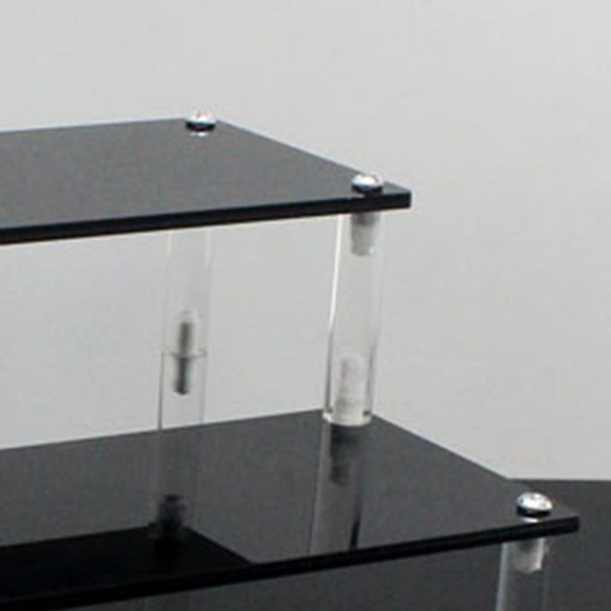Acrylic Display Stand 2/3 Tier Shelf For Action Black 40cm 2 Tier