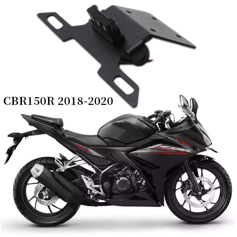 Motorcycle License Plate Bracket Holder Mount LED For HONDA