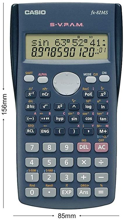 FX-82MS 2-Line Display Scientific Non Programmable Calculator