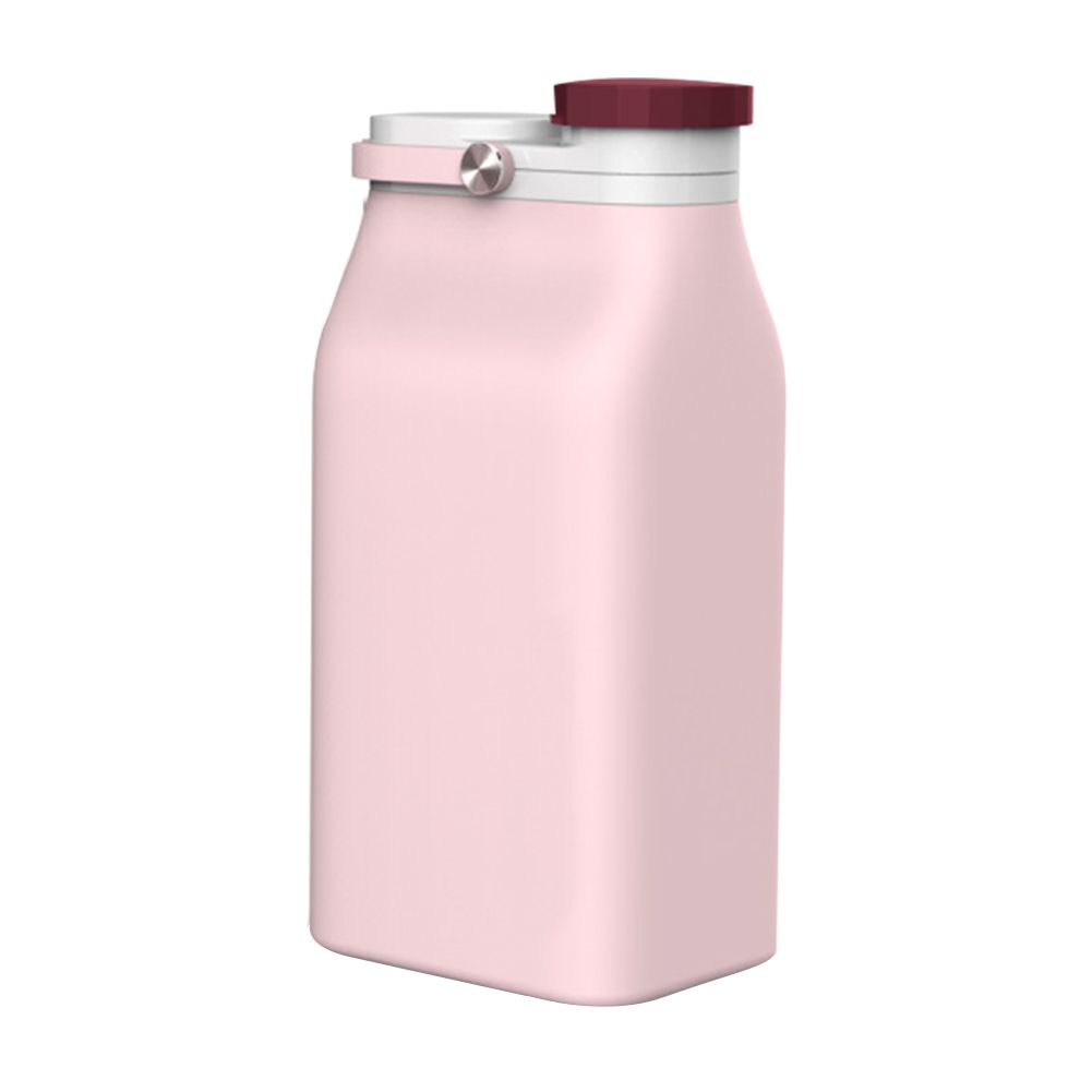400/600ml Silicone Collapsible Rollable Leak Proof-Pink