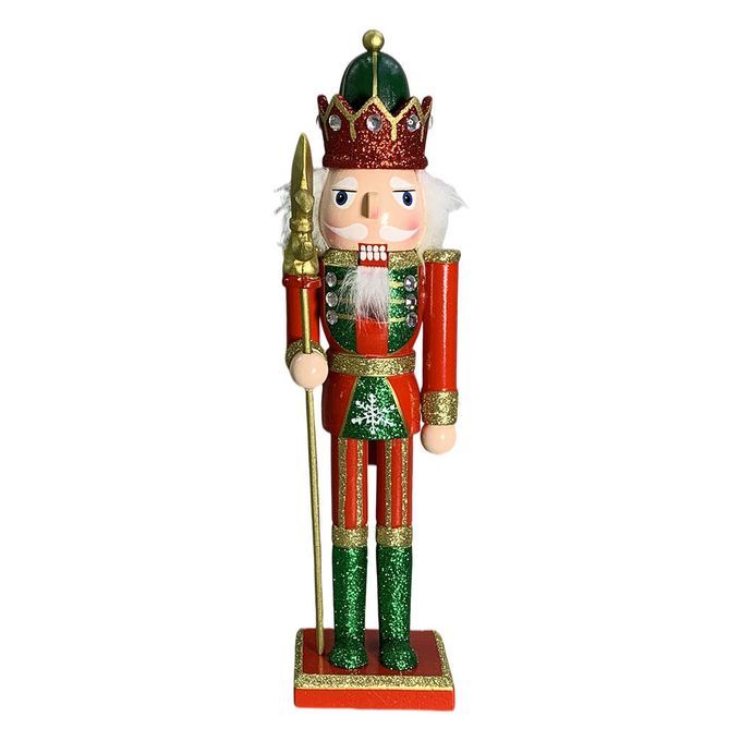 Nutcracker Puppet 30cm Decoration Figures Figurines Scepter