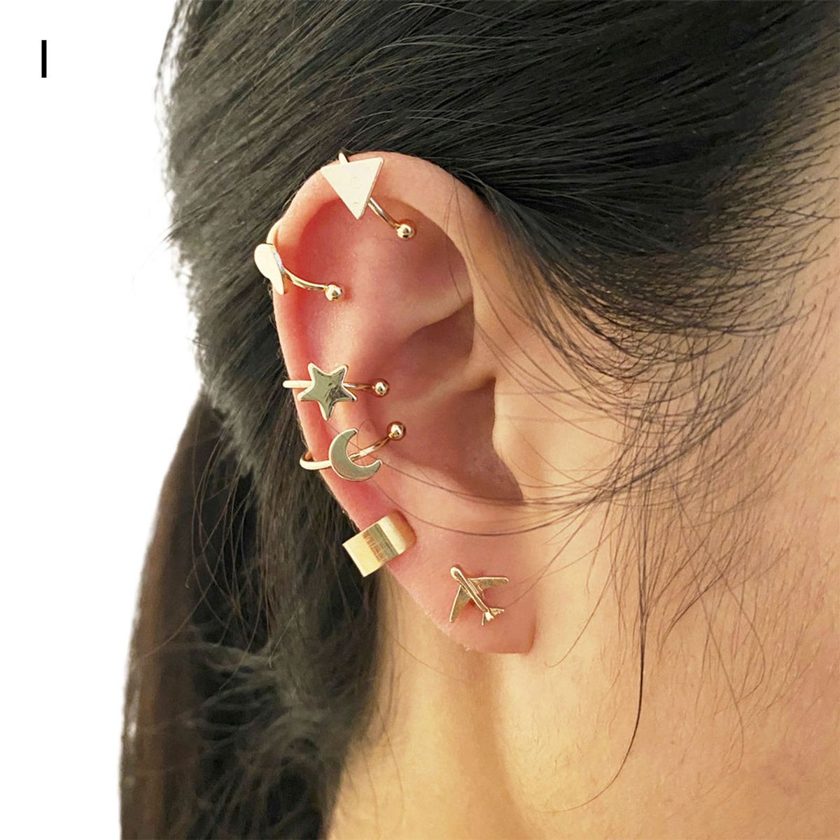 Clip Earring Hollow Out Leaf Non-Piercing Jewelry Vintage-