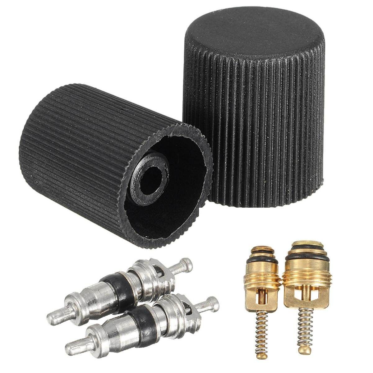 6PCS AC A/ System Cap & Valve Cores Seal Kit Air Conditioning Service