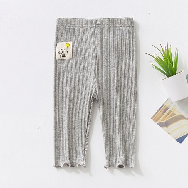 Pants For Girls Leggings Baby Cropped Trousers Solid Color Teenager Leggings