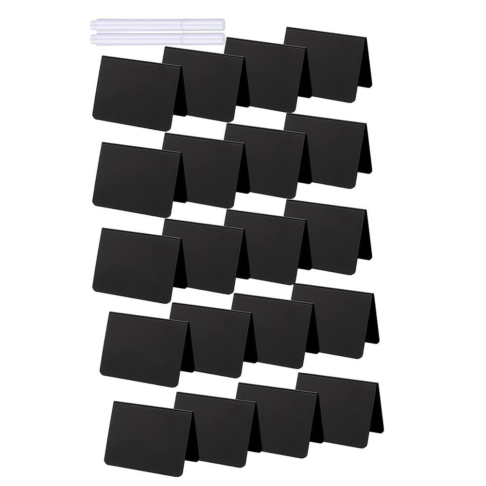 20 Pieces Mini Chalkboard Signs A-Shaped
