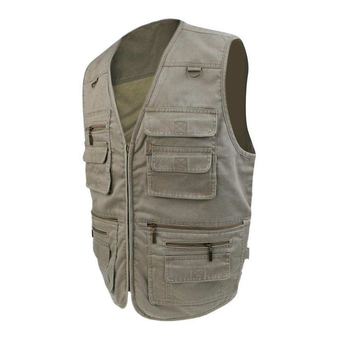 Men's Vest  Hunting Photography Multi-pocket Jacket Casual 3XL