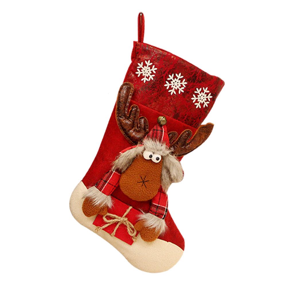 Chritsmas Stocking Socks Xmas Tree Decorations Holiday Present For Elk