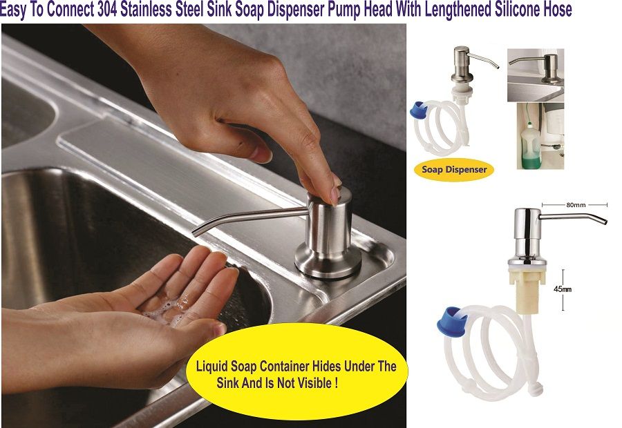 Sink Soap Dispenser Pump Head Lengthened Hose/ Bathroom Hand Washing And Cleaning Soap Dispenser