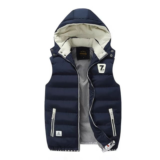 Mens Vest Winter Thicken Warm Down Vests Male Casual Thermal Sleeveless Jacket