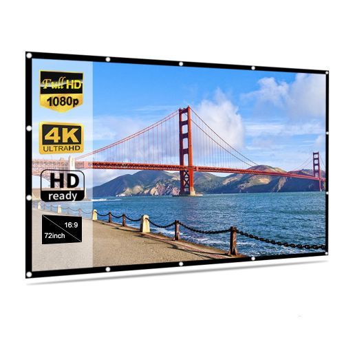 Foldable No Crease Soft Projector Screen Holes Hanging