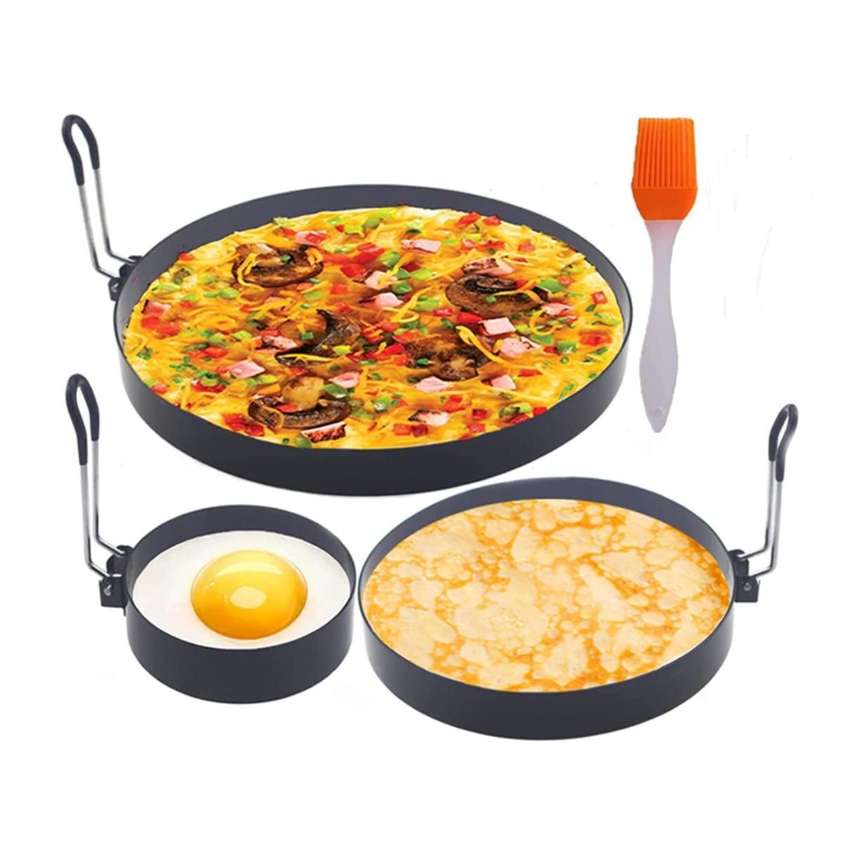 Non Stick Egg Rings,4 In&6 In&8 in Pancake Rings,Fried Egg