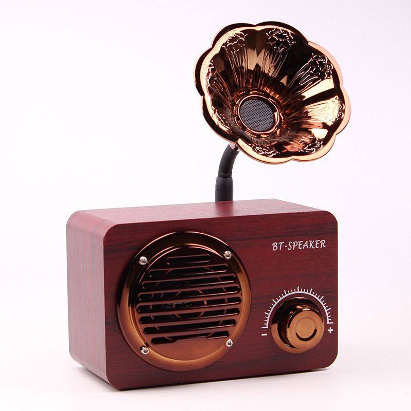 Wooden Retro Bluetooth Speaker Audio Portable Outdoor Speaker Smart Audio