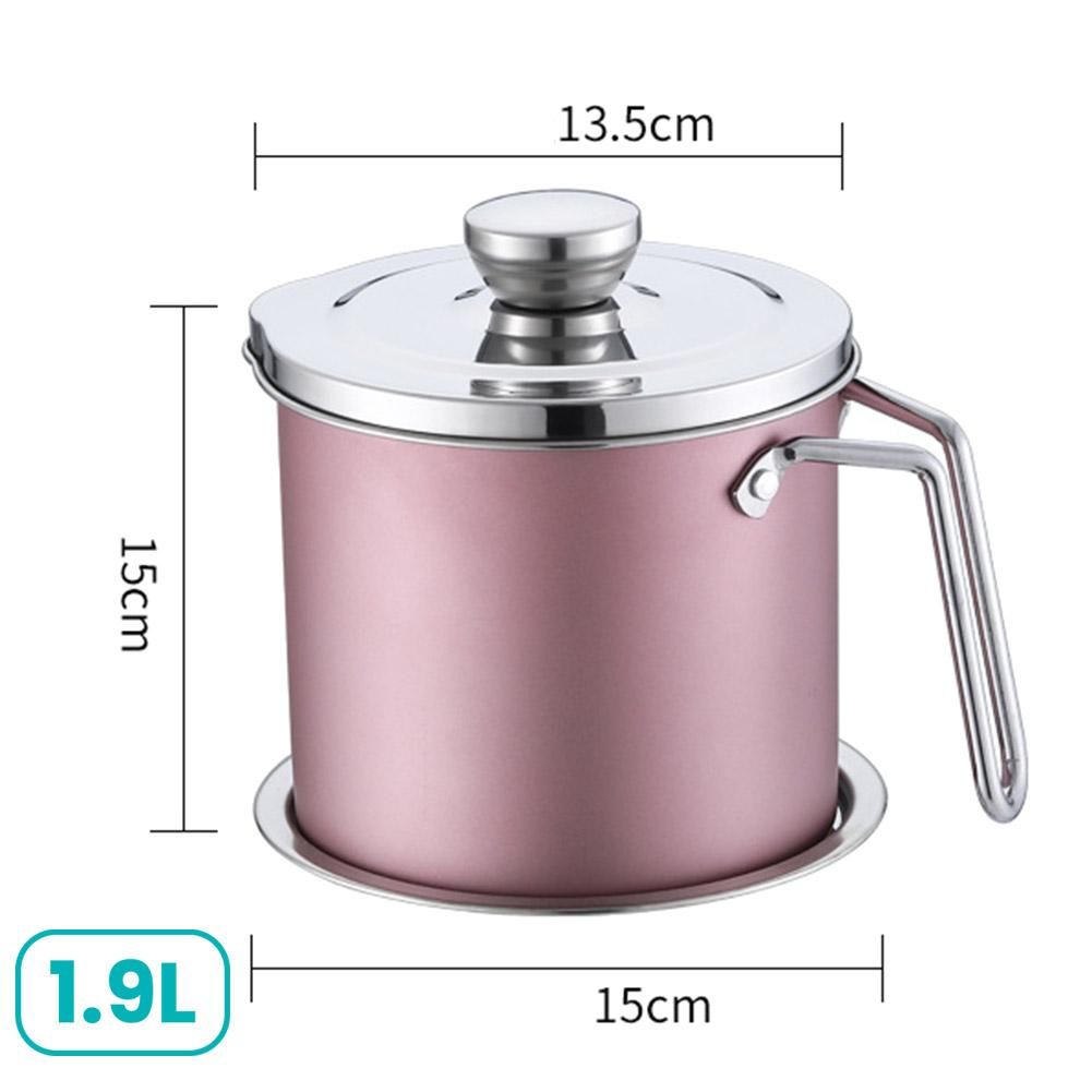 Bacon Grease Container 1.9L Cooking Oil Storage Can with