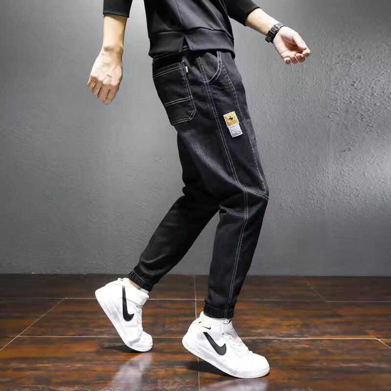 Jeans Boys Fashion Brand Overalls Loose Korean Style Wild Pants