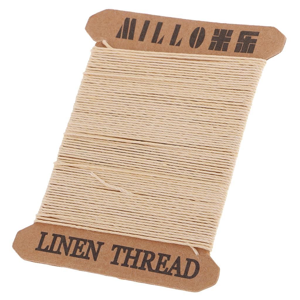 1 Piece Round Braided Linen Waxed Threads 6m For Leather Bags M001
