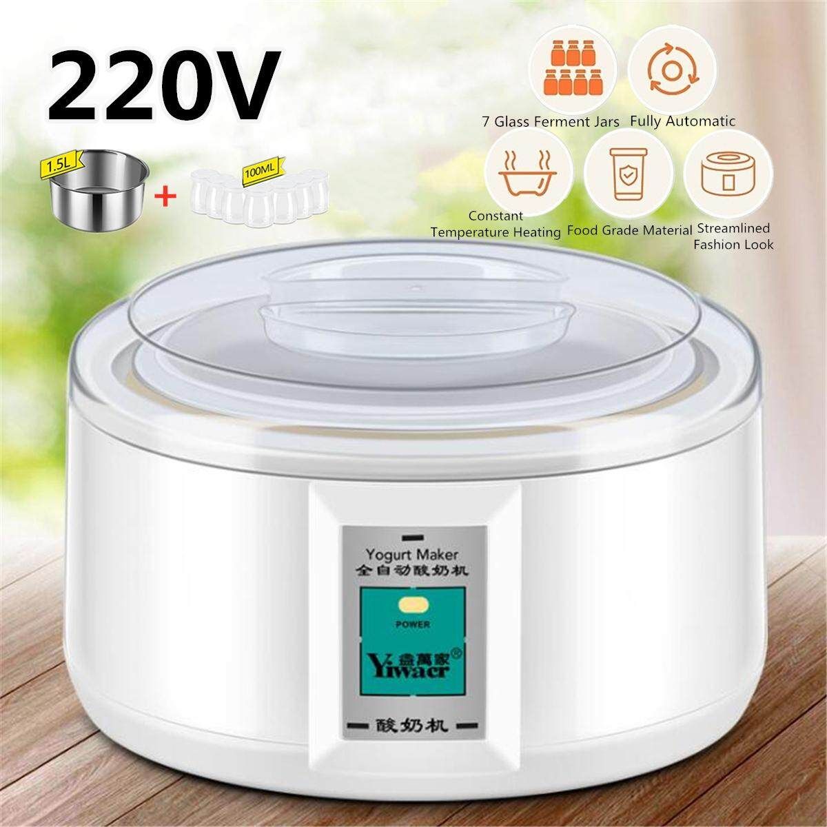 Automatic Yoghurt Maker Machine Rice Yogurt Machine With 7 Glass Jars 1.5L