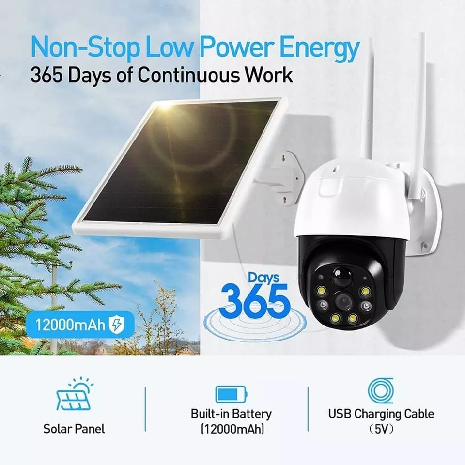 Double Panel Solar PTZ Camera