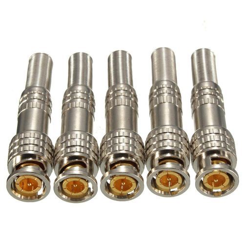 100Pcs Adapter BNC Jack Male Plug Connector To Coaxial Video RG59 Cable CCTV Camers