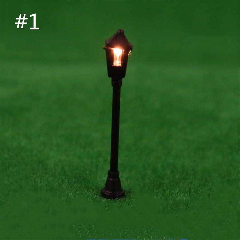 5pcs Single Head Black Garden Light Building Model Sand Disc Mould Material Model Light Street Light Street Light Number 1