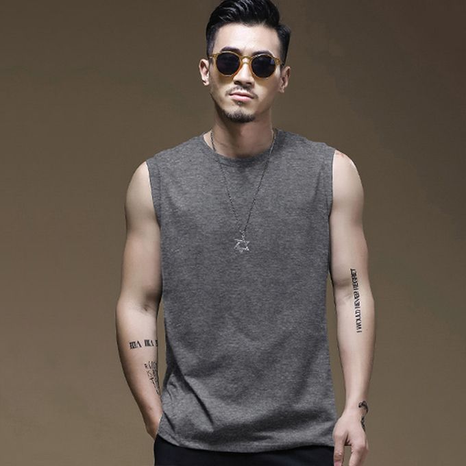 Men's Sleeveless T-shirt - Dark Gray