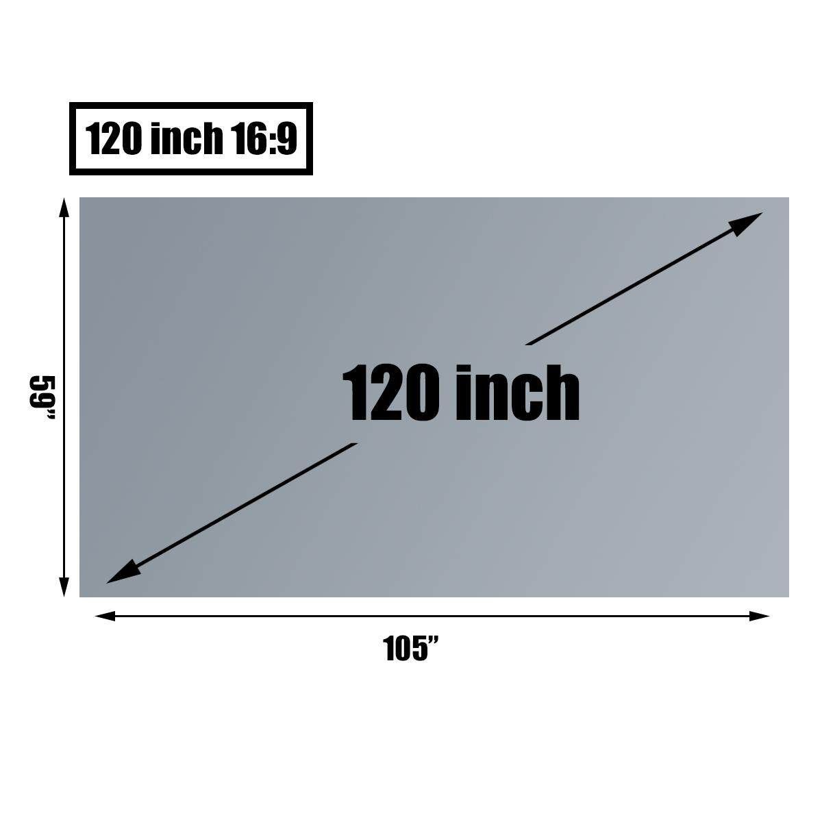 Anti-light 50/63/72/84/100/112/120/130'' 16:9 Wall Projector Screen Cinema Projection For Projector Home Cinema 120 Inch