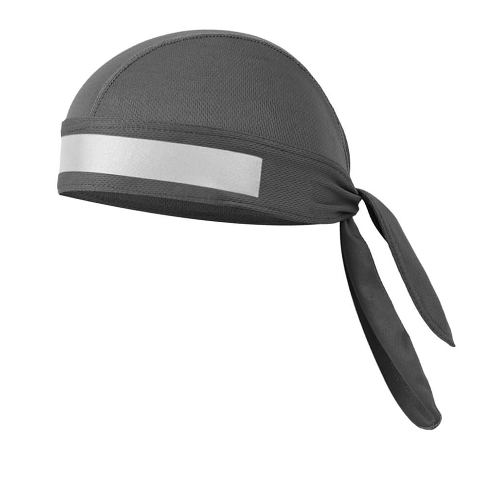 Sweat Wicking Beanie Hat Skull   For Men Women Cycling Running Gray