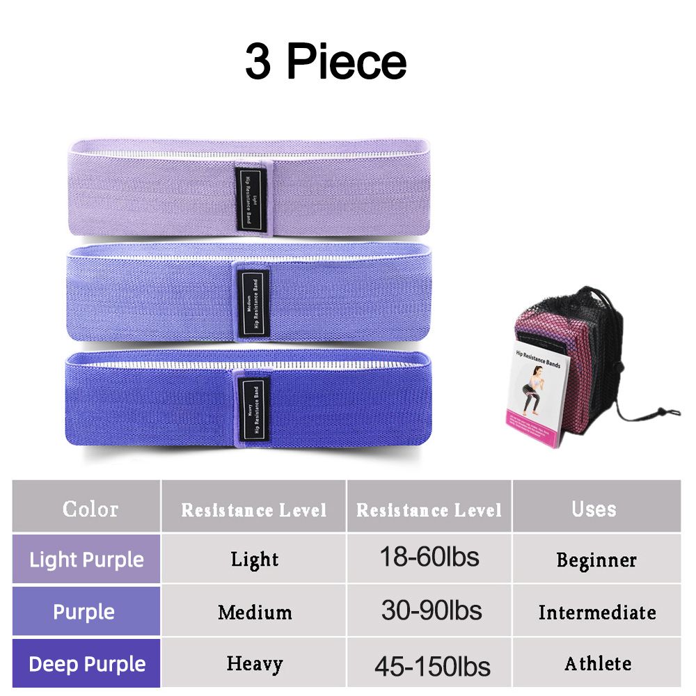 1/2/3PCS/Lot Fitness Rubber Band Elastic Yoga Resistance Bands Set Hip Circle-3 Pcs Set D