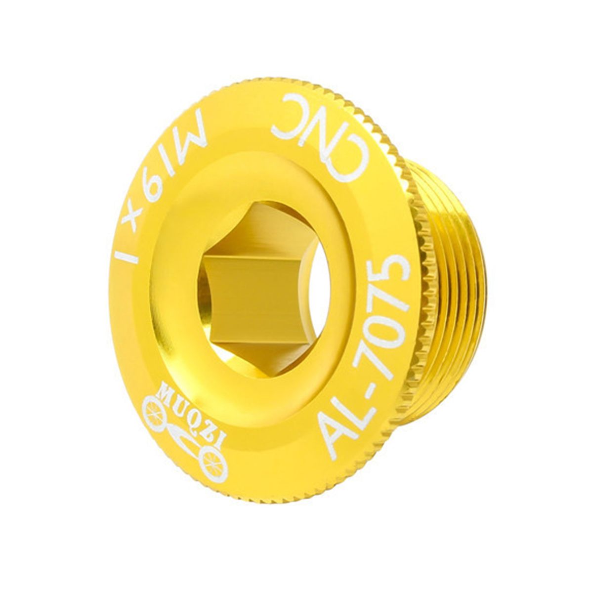 Crank Fixing Cap Corrosion Resistant Crank Cap Golden