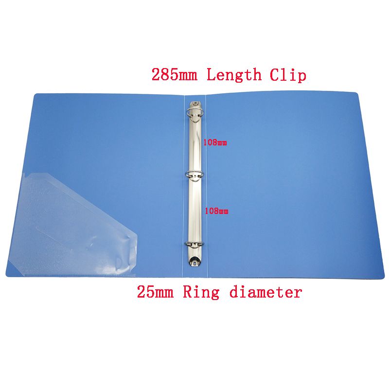 PU Leather ( 25mm Diameter) Folder Blue A4 3 Rings