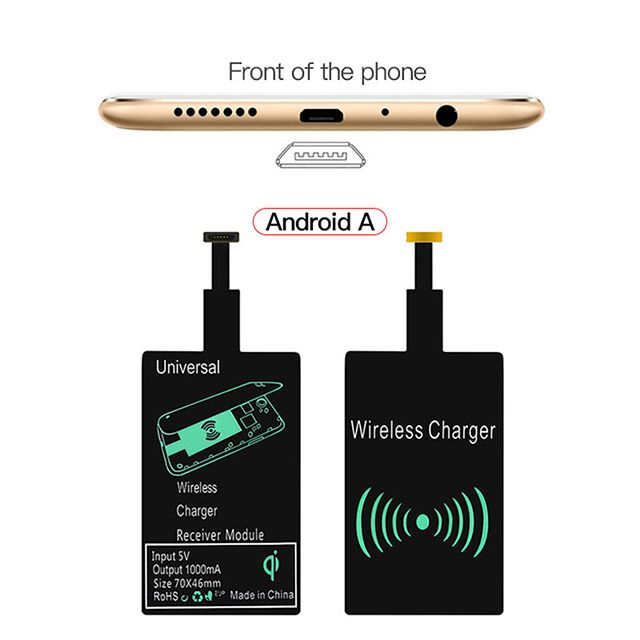 Qi Wireless Charging Receiver Micro Usb Type C Universal